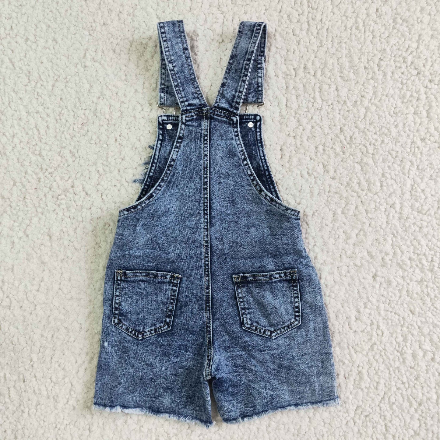 Highland cow denim jeans baby girls overalls