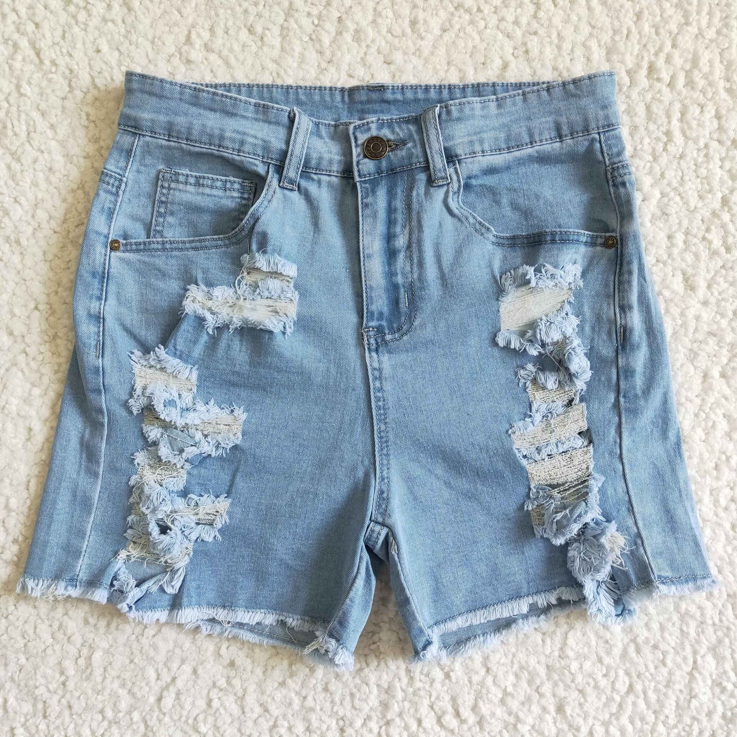 Adult girls mommy summer denim shorts