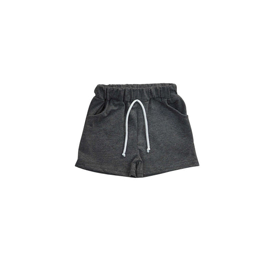 Dark grey cotton pocket kids boy summer shorts